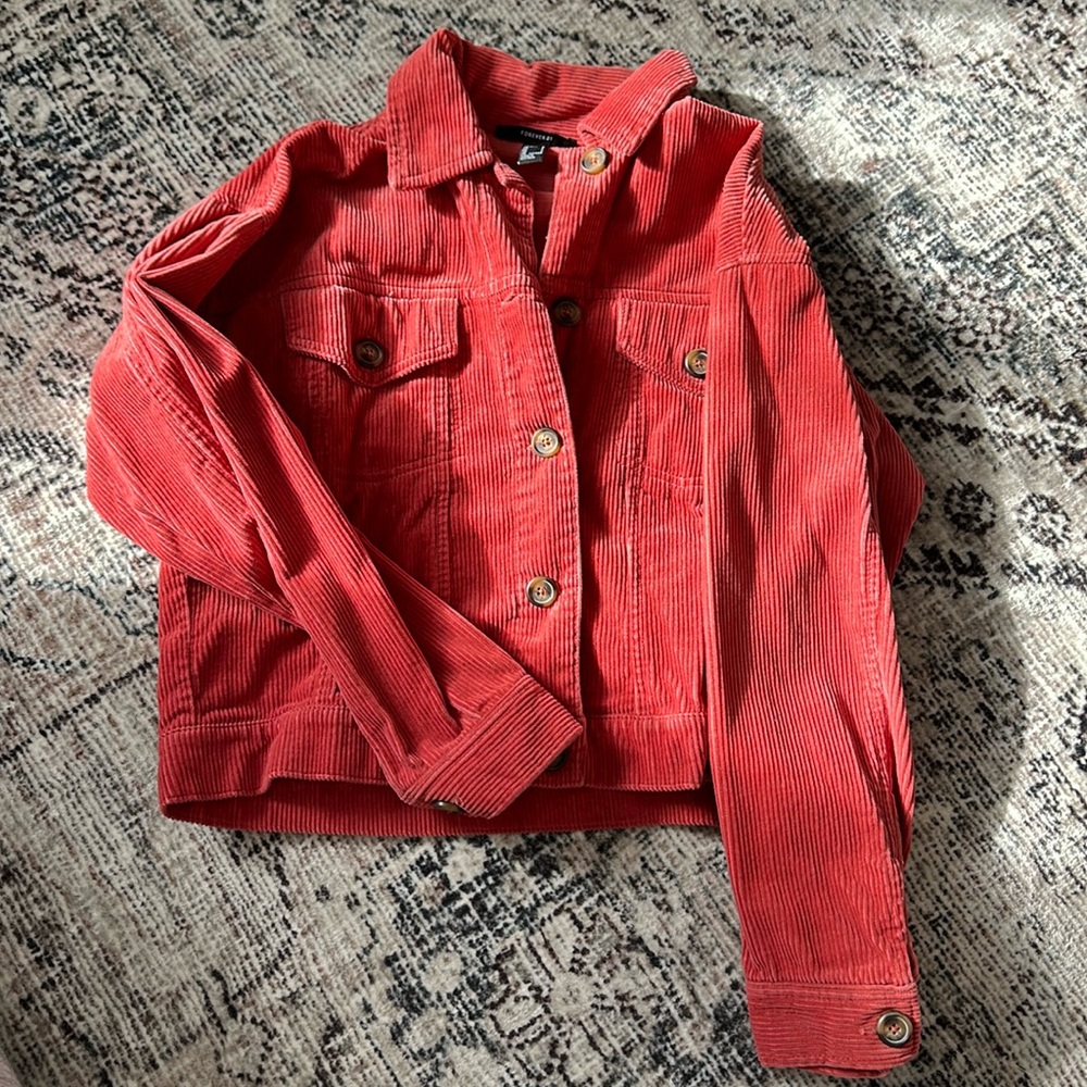 Scarlet Red Corduroy Shacket